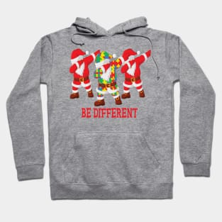 Be different Santa autism awareness christmas gift Hoodie